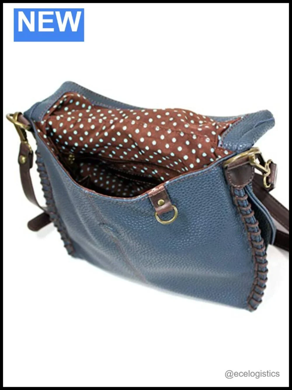 Charming Crossbody Bag with Flap Top and Zipper, Faux Leather, Convertible